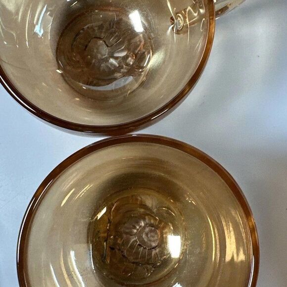 Jeanette Marigold | Orange Luster Egg Nog Punch Bowl & 8 Cups Set - Picture 6 of 8